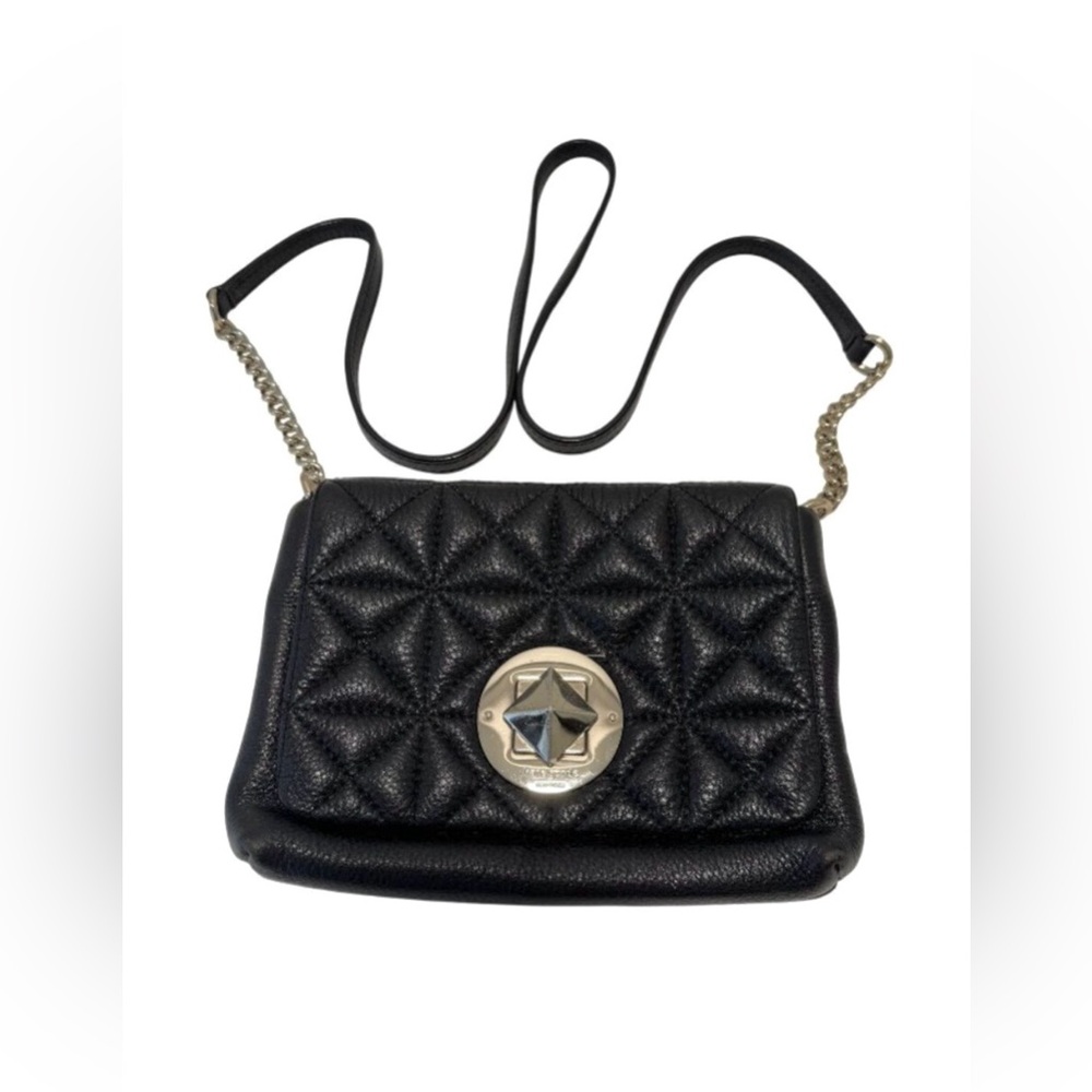 Kate Spade Naomi Astor Court Black Quilted Leather Crossbody Bag Size 8.5 x 6.5”